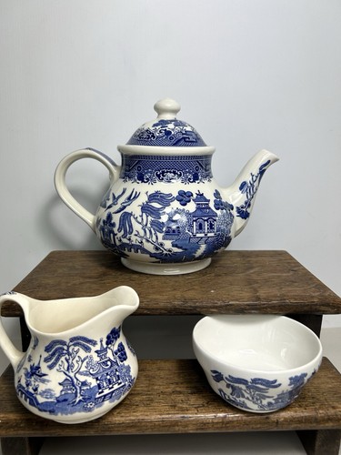 Vintage blue willow - blue, set
