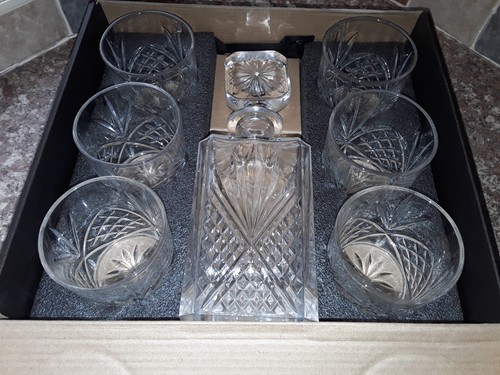 Crystal decanter six glass - decanter, ad