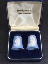 Wedgwood Blue  jasperware 1987 thimbles boxed .
