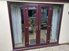 French Doors brown outside white inside