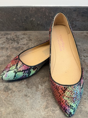 Rainbow snake print shoes - rainbow,