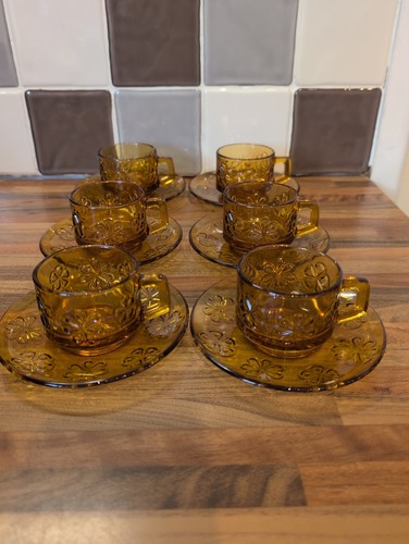 Vintage vereco amber glass - amber,