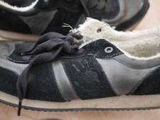 Unique Palm Design Shoes Trainer Ground Five Black Size 43