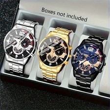 3 PC Wristwatch Set Luxury
