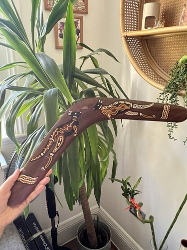 Australian wooden boomerang - wooden,