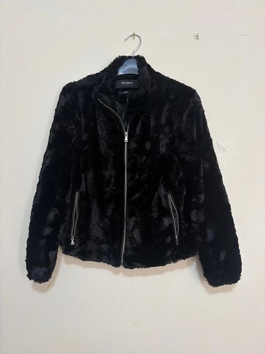 Pull bear black - fur, zip