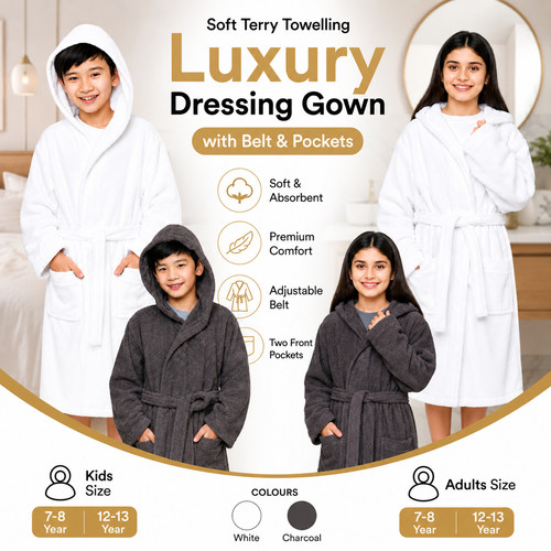 Kids hooded bathrobe - hooded,
