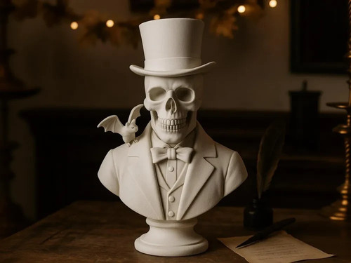 Gentleman skeleton bust - skeleton, –