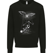Full Moon Puppet Skeleton Halloween Skull Mens Sweatshirt Jumper