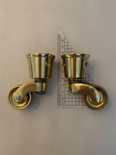PAIR SOLID BRASS VINTAGE OLD