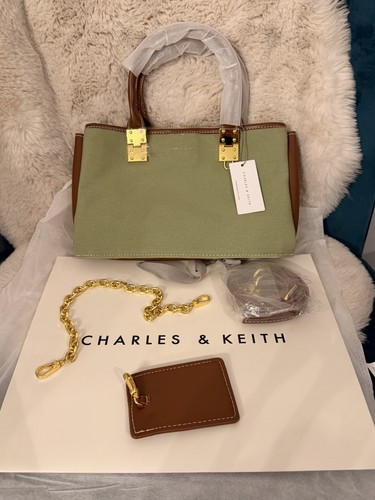 Charles keith canvas tote - charles,