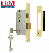 Era 3 Lever Mortice Sashlock 64mm (2 ½") Door Lock Polished Brass finish