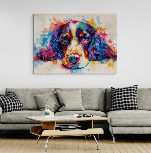 Cocker spaniel dog - spaniel, canvas