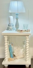 Occasional Lamp Side Bedside Table Painted Vintage Country Coastal Shabby Chic