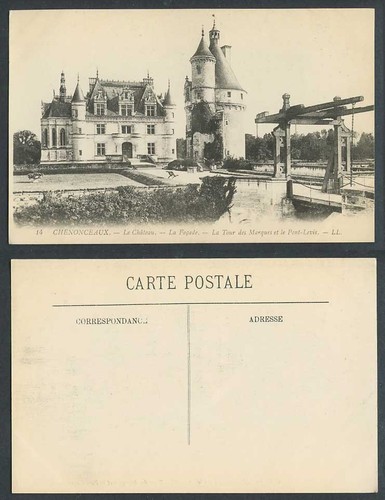 France old postcard chenonceau - old,