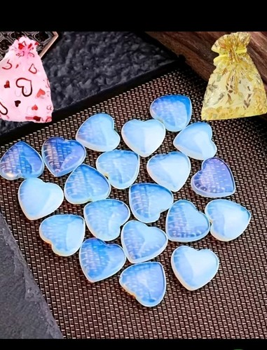 Moonstone crystal hearts - crystal,