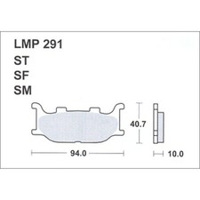 ATHENA BRAKE PADS FOR YAMAHA 125 TZR 1993-1993