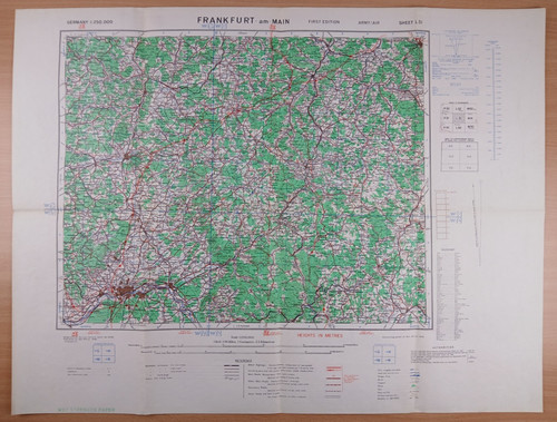 Ww2 raf british army map - british,