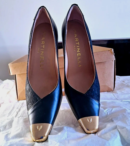 Martinelli navy leather court - leather,