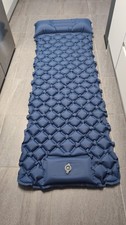 VALEHOWL Ultralight Inflatable Sleeping Mat for Camping, with Foot Pump Blue