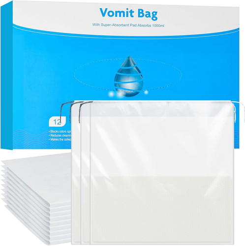 Absorbent sick bags - absorbent, pack