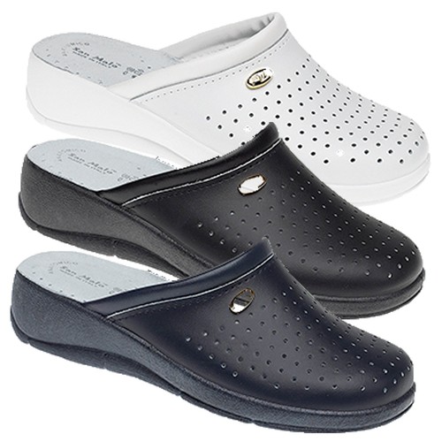 Ladies clogs black white - ladies,