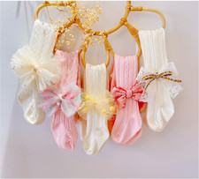 Baby Girls Kids Lace Tutu Flower Bows Elsa Party Costume Tights Newborn Toddler