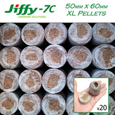 Jiffy 7C Coco Coir Pellet Plugs Seeds Cuttings Grow Pot Hydroponics | 20 x 50mm
