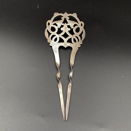 Sterling silver hair comb - comb, /