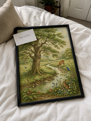 Woodland stream wildlife a4 - wildlife,