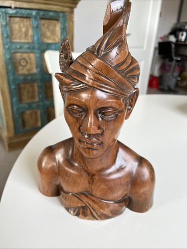 Large vintage carved wooden - vintage,