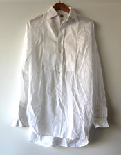 BUDD Shirtmakers Handmade Tuxedo Starched Bib Front Vintage Shirt Size S (D52)