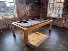 Revolving Pool Table Slate Bed Oak (RRP £5500) 5 day Auction NO RESERVE