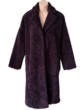 BNWOT WHISTLES burgundy boucle pea coat jacket size S Small 10