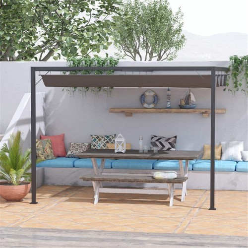 Wall mounted metal pergola - wall,