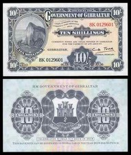 Gibraltar 10 Shillings / 50
