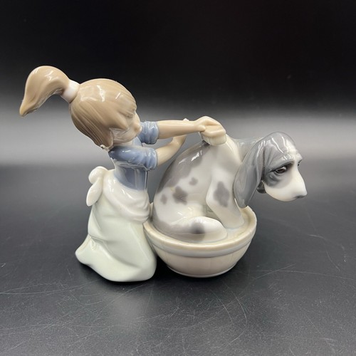 Lladro bashful bather girl - bashful,