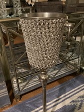 Silver, crystals, Ice Bucket