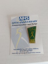NHS 50 Anniversary Pin New On