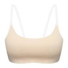 Seamless Women Bra with Clear Shoulder Straps and Beautiful Back Design