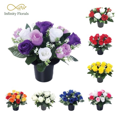 Artificial grave flowers - grave,