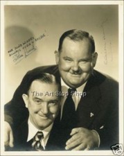 Laurel and Hardy signed photo print