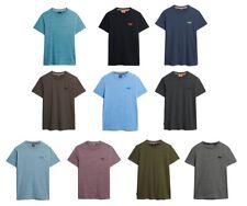 Superdry T Shirt Mens Crew Neck Short Sleeve Essential Logo Black Blue Khaki Red
