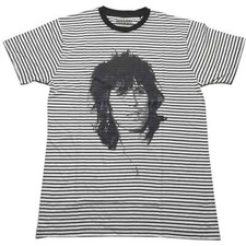 The Rolling Stones 'Keith' Black White Striped T shirt - NEW