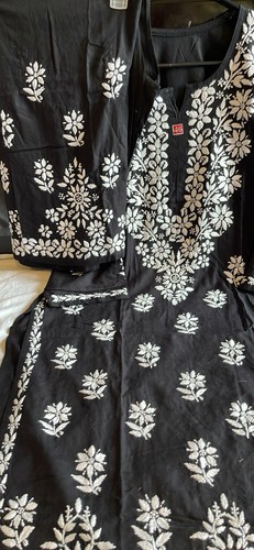 Indian chikankari black - indian,