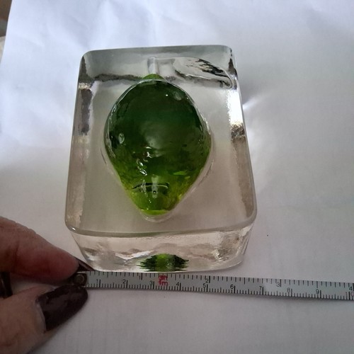 Vintage chunky glass block - chunky,
