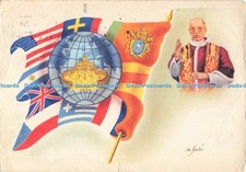 D267958 Pope Pius XII Flags Lit Folletto 1950