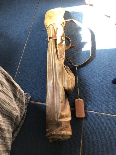 Antique leather golf - antique, bag