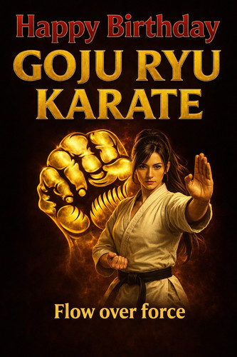 Karate birthday card - card, +