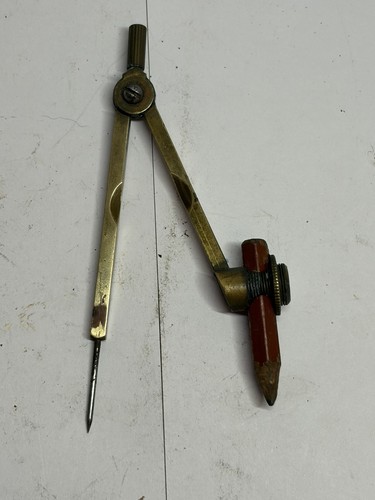 Vintage brass drawing compass - vintage,
